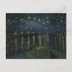 Sterrennacht boven de Rhône, olieverfschilderij Va Briefkaart