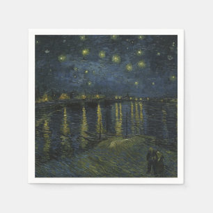 Sterrennacht boven de Rhône, olieverfschilderij Va Servet