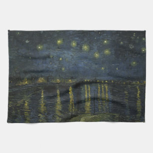 Sterrennacht boven de Rhône, olieverfschilderij Va Theedoek