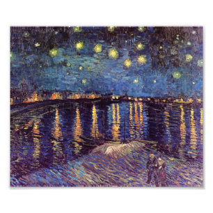 Sterrennacht boven de Rhône - Van Gogh Foto Afdruk