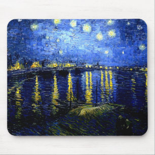 Sterrennacht boven de Rhône, Van Gogh kunst Muismat