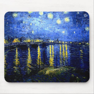 Sterrennacht boven de Rhône, van gogh kunstwerk Muismat