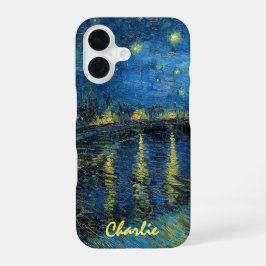 Sterrennacht boven de Rhône – Van Gogh – Op maat g iPhone 16 Hoesje