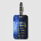 Sterrennacht boven de Rhône van van Gogh Bagagelabel (Voorkant (verticaal))