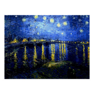 Sterrennacht boven de Rhône van Van Gogh Perfect Poster