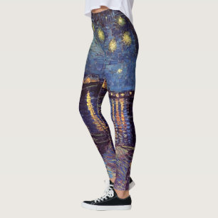 Sterrennacht boven de Rhône van Vincent van Gogh Leggings