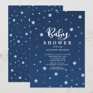 Sterrennacht Boys Baby shower Uitnodiging