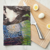 Sterrennacht - Brindle Franse Bulldog Theedoek (Quarter Fold)