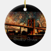 Sterrennacht Brooklyn Bridge Keramisch Ornament (Achterkant)