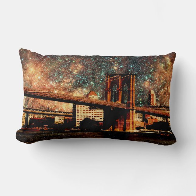 Sterrennacht Brooklyn Bridge Pillow Kussen (Voorkant)