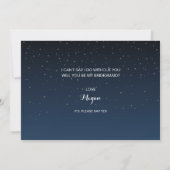 Sterrennacht bruidsmeisje voorstel Kaart (Achterkant)