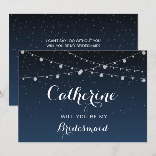 Sterrennacht bruidsmeisje voorstel Kaart (Voorkant / Achterkant)