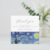 Sterrennacht bruiloft bedankt je kaart (Staand voorkant)