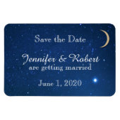 Sterrennacht Bruiloft Bewaar de Datum Magneet (Horizontaal)