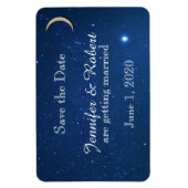 Sterrennacht Bruiloft Bewaar de Datum Magneet (Verticaal)