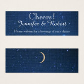 Sterrennacht Bruiloft Drink Tickets Mini Visitekaartjes (Voorkant /achterkant)