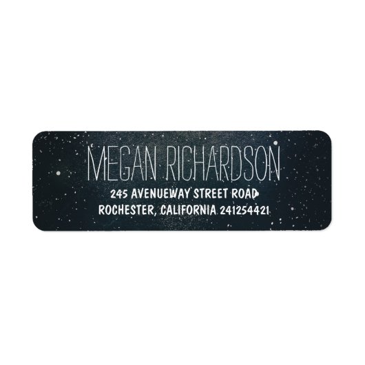 Sterrennacht bruiloft etiket (Voorkant)