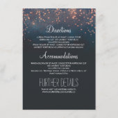 Sterrennacht bruiloft gast informatie informatiekaartje (Voorkant)