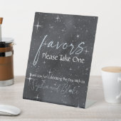 Sterrennacht bruiloft gunsten voetstuk teken reclamebord met voetstuk (Insitu)