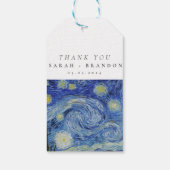 Sterrennacht bruiloft Hartelijk dank Gift Labels Cadeaulabel (Achterkant)