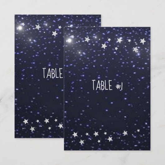 Sterrennacht-bruiloft Kaart (Voorkant / Achterkant)