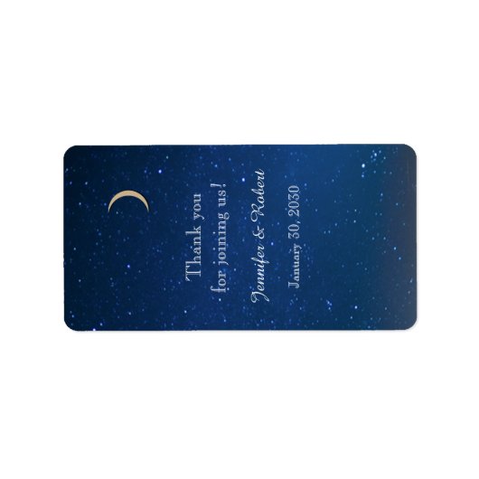 Sterrennacht bruiloft lippenbalsem label (Voorkant)