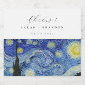 Sterrennacht bruiloft Mousserende Wijn Label Sparkling Wijnetiket (Enkel label)