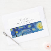 Sterrennacht bruiloft rechthoekige Sticker (Envelop)