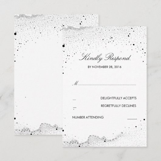 Sterrennacht bruiloft RSVP (Voorkant / Achterkant)