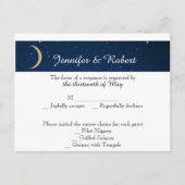 Sterrennacht bruiloft RSVP Briefkaart (Voorkant)