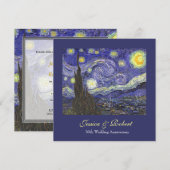 Sterrennacht bruiloft viering kaart (Voorkant / Achterkant)