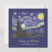 Sterrennacht bruiloft viering kaart (Voorkant)