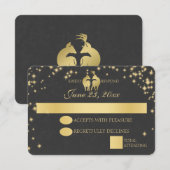 Sterrennacht Buck en Doe Antwoord Kaart (Voorkant / Achterkant)