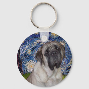 Sterrennacht - Bull Mastiff-portret Sleutelhanger