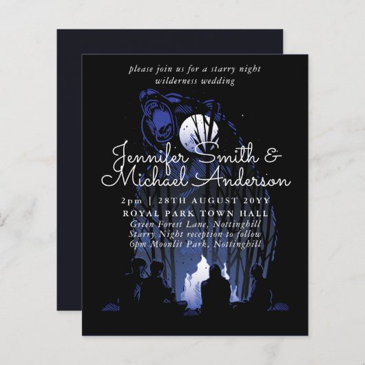 Sterrennacht Camping Bruiloft in de Wildernis Uitn (Voorkant / Achterkant)