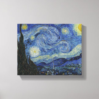 Sterrennacht Canvas schilderen door Vincent Van Go Afdruk