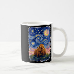 Sterrennacht Capybara Koppel Kunst Parodie Valenti Koffiemok