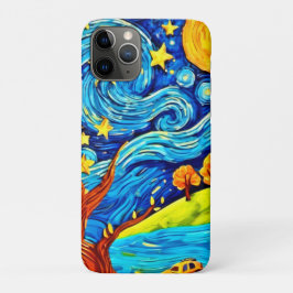 Sterrennacht Cartoon: Surrealisme geïnspireerd kun Case-Mate iPhone Case