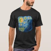 Sterrennacht Cat van Gogh Beroemd schilderij T Shi T-shirt (Voorkant)