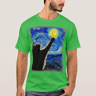 Sterrennacht Cat Van Gogh Cat Cat Lover Cat mam Ca T-shirt