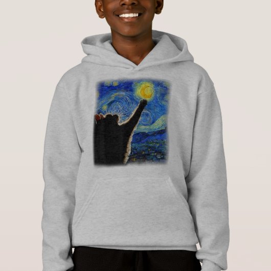 Sterrennacht Cat, Van Gogh Cat Lover Cat Dad T (Voorkant)