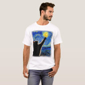 Sterrennacht Cat, Van Gogh Cat Lover Cat Dad T T-shirt (Voorkant volledig)