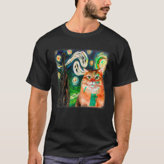 Sterrennacht Cat Van Gogh Ghost Enge Halloween Co T-shirt