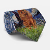 Sterrennacht - Cavalier (robijn) Stropdas (Opgerold)