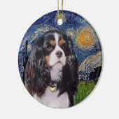 Sterrennacht - Cavalier (tri kleur) Keramisch Ornament (Links)