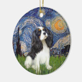 Sterrennacht - Cavalier (tri kleur) Keramisch Ornament (Links)