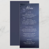 Sterrennacht Celestial Galaxy Stars Bruiloft Menu Kaart (Voorkant / Achterkant)