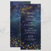 Sterrennacht Celestial Galaxy Wedding Menu (Voorkant / Achterkant)