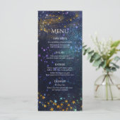 Sterrennacht Celestial Galaxy Wedding Menu (Staand voorkant)
