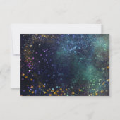 Sterrennacht Celestial Galaxy Wedding RSVP-kaart RSVP Kaartje (Achterkant)